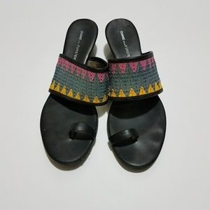 Diane Von Furstenberg Sandals Aztec Print 8M